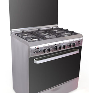 5 burner stove 60*90 cm stainless steel with safety